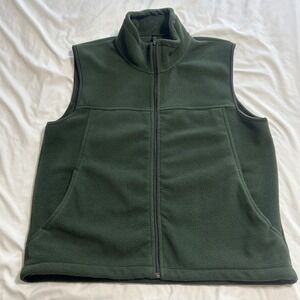 Cabelas Mens Forest Green Full Zip Fleece Vest Jacket Size M M66VT053